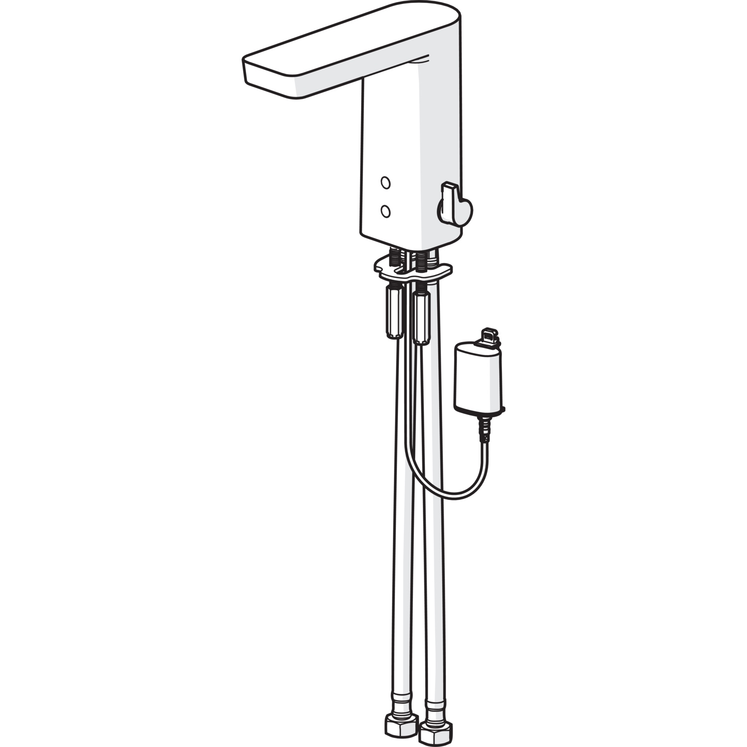 Hansa Waschtischarmatur, elektronisch „Stela“ Ausladung 105 mm in Chrom Hansa Waschtischarmatur, elektronisch „Stela“ Ausladung 105 mm in Chrom