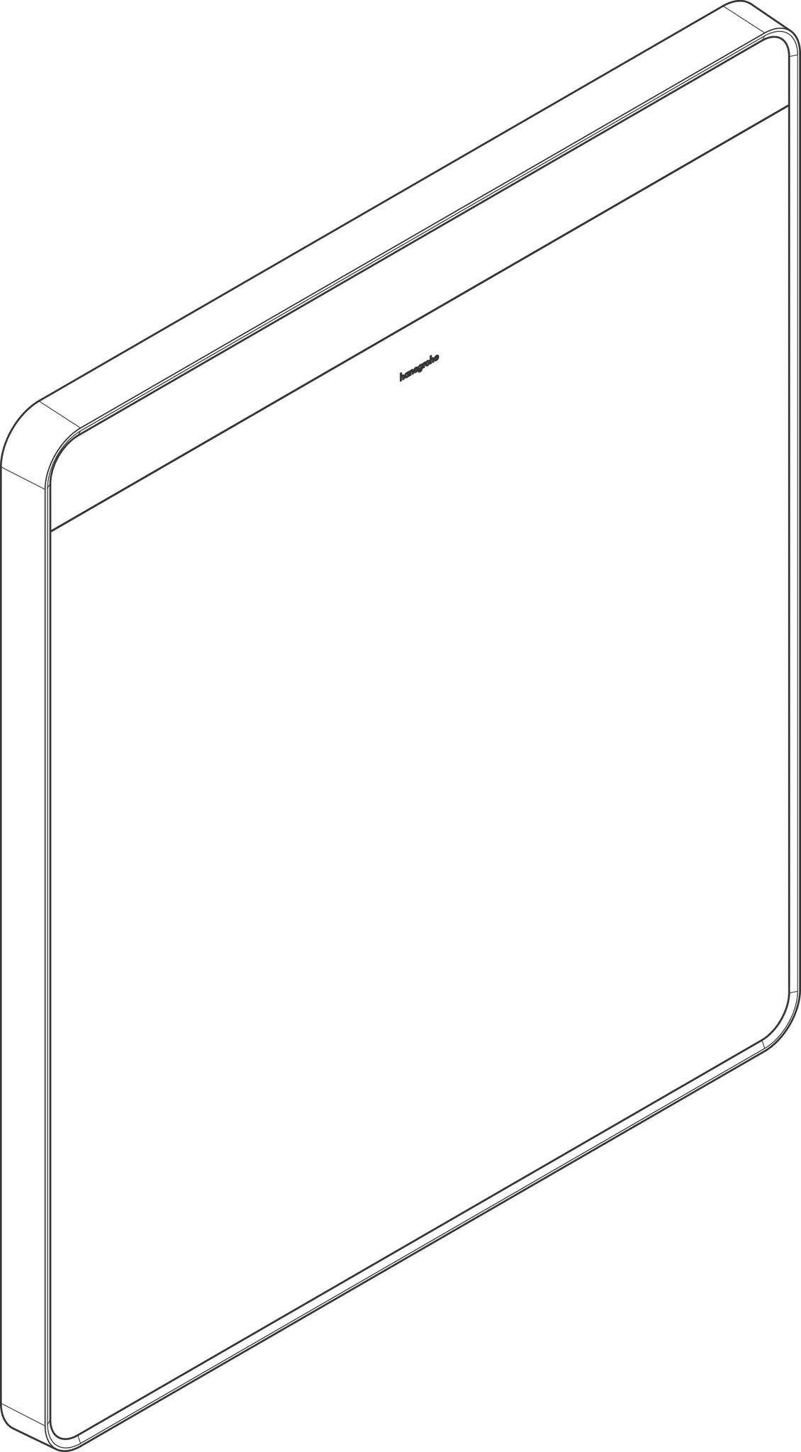 Hansgrohe Xarita Lite Q Spiegel mit horizontaler LED-Beleuchtung, Mattschwarz Hansgrohe Xarita Lite Q Spiegel mit horizontaler LED-Beleuchtung, Mattschwarz