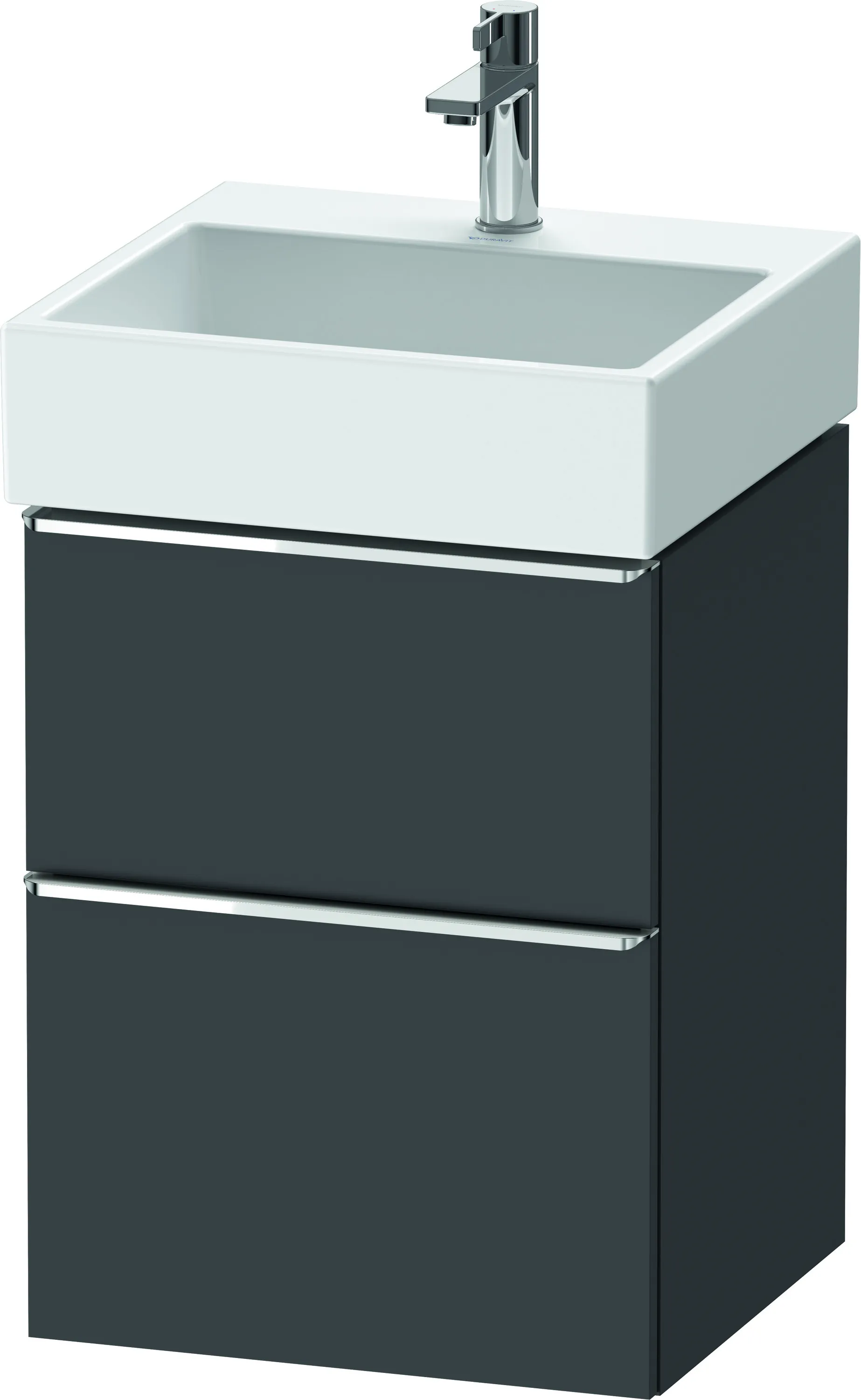 Duravit Waschtischunterschrank wandhängend „D-Neo“ 48,4 × 62,5 × 44,2 cm Graphit Matt