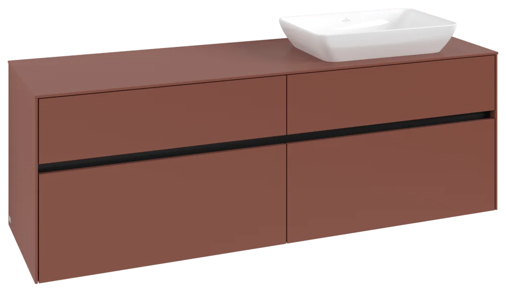 Villeroy & Boch Collaro Waschbeckenunterschrank C122B0, 1600x548x500mm, Wine Red