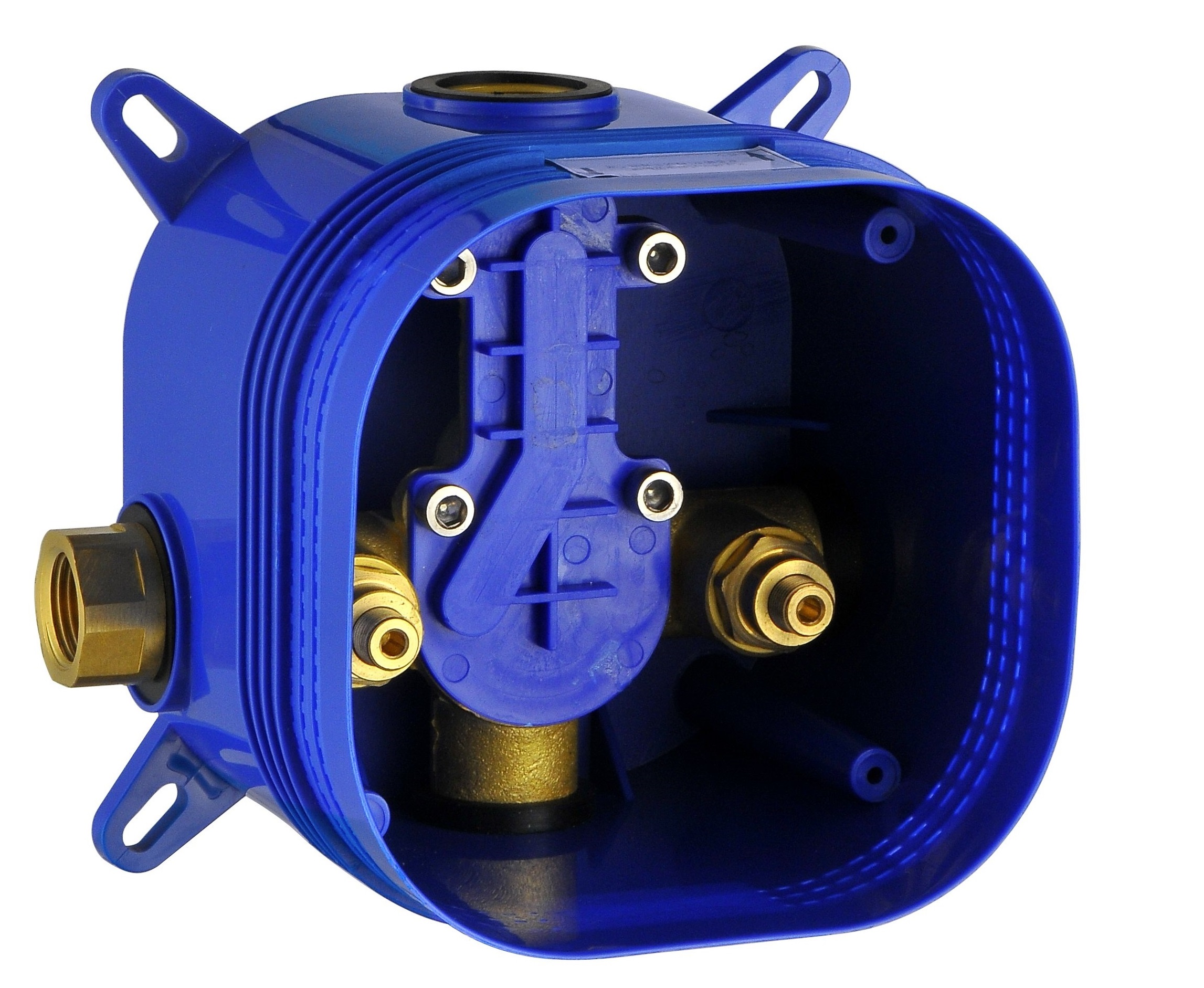 Universal UP-Einbaukörper "C-Box" AqvaZone - 2 Abgänge - Abdrückplatte - Absperrventile - Edelstahlfilter - Durchfluss: max. 21,5 L bei 3,0 bar Universal UP-Einbaukörper "C-Box" AqvaZone - 2 Abgänge - Abdrückplatte - Absperrventile - Edelstahlfilter - Durchfluss: max. 21,5 L bei 3,0 bar