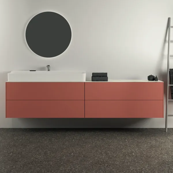Ideal Standard Waschtischunterschrank Conca, 4 Auszüge, ohne Platte, 2385x505x540 mm, Sunset
