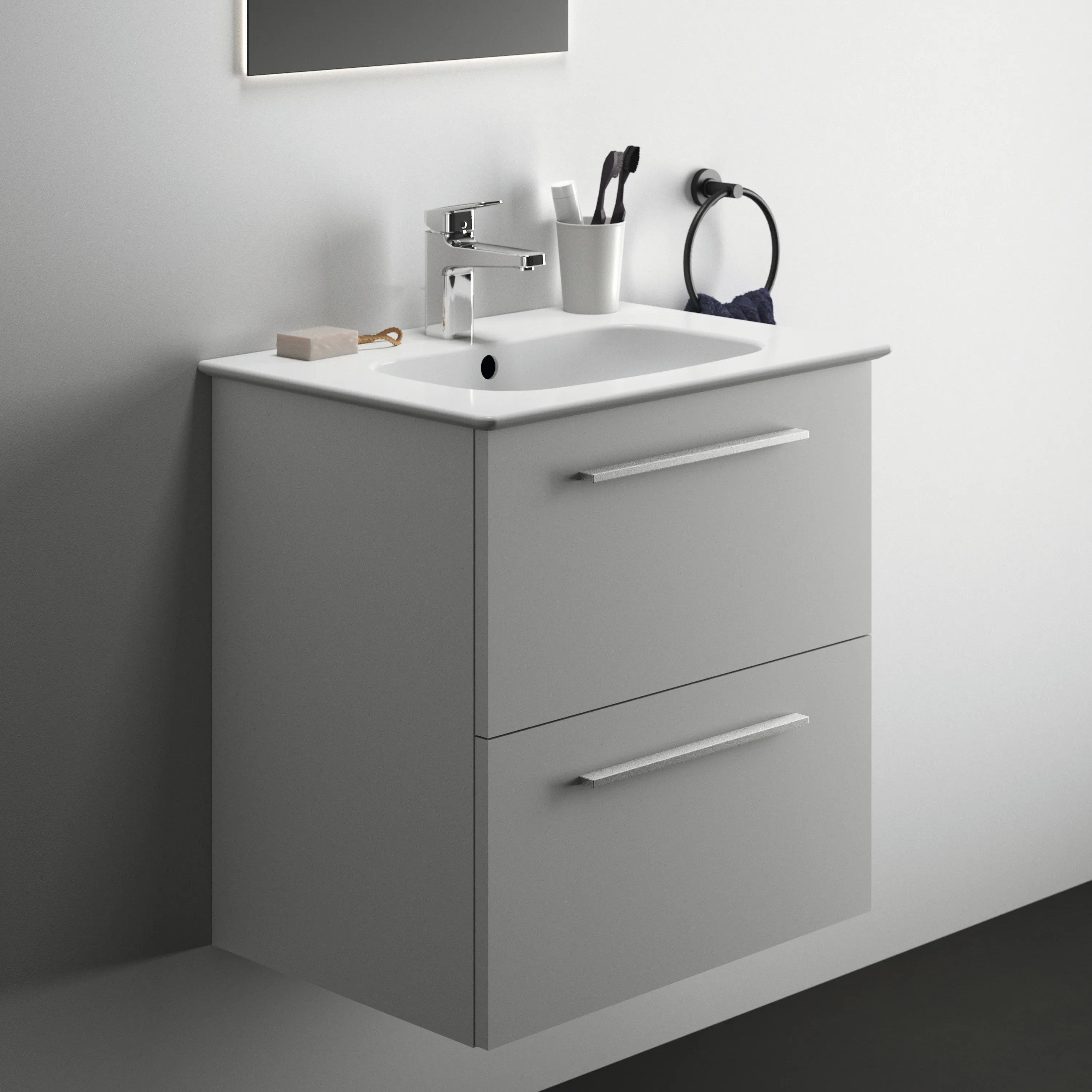 Ideal Standard Waschtischunterschrank „i.lifeA“ 60 × 63 × 44 cm Weiß matt