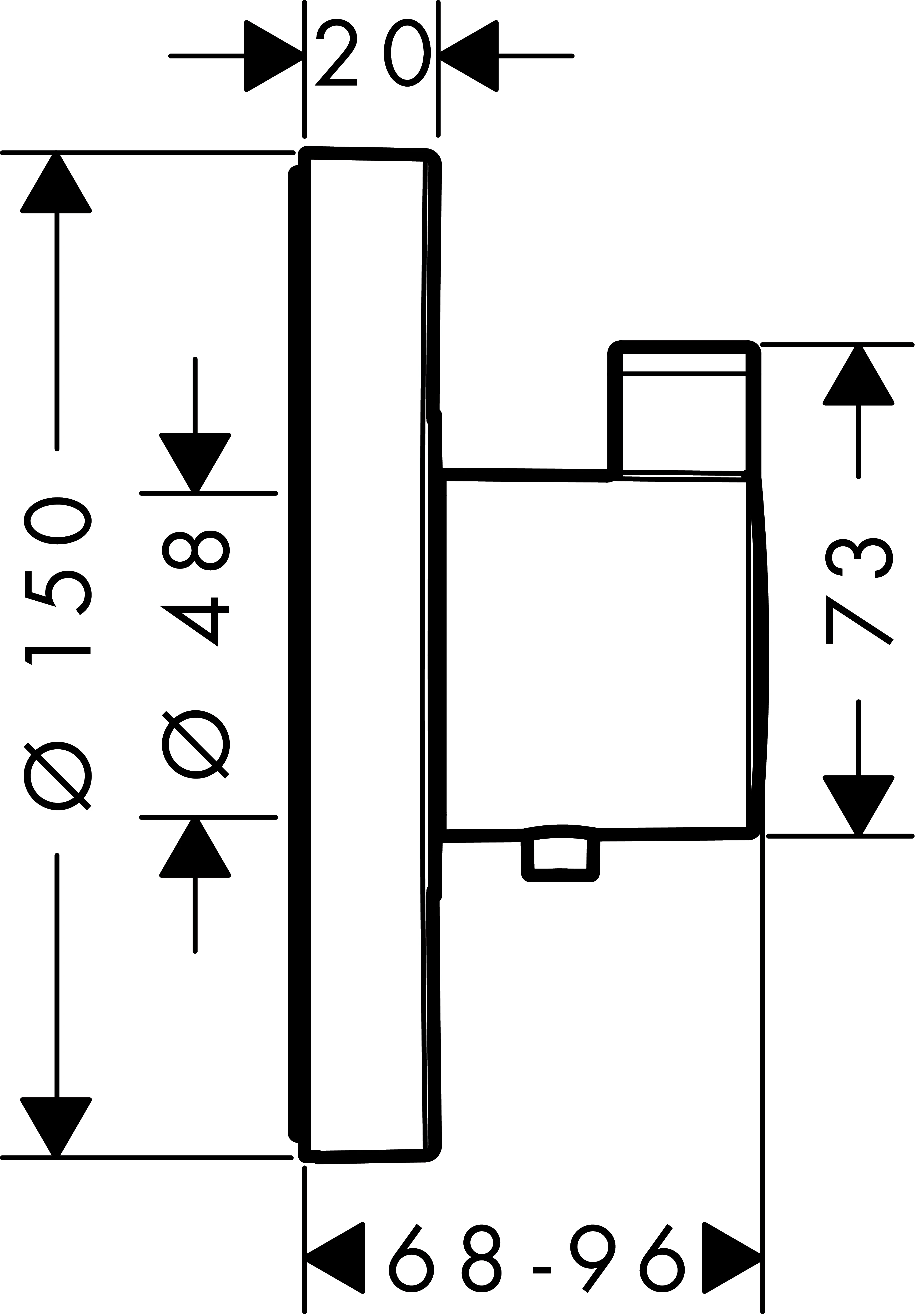 Thermostat Unterputz ShowerSelect S Highflow Fertigset chrom