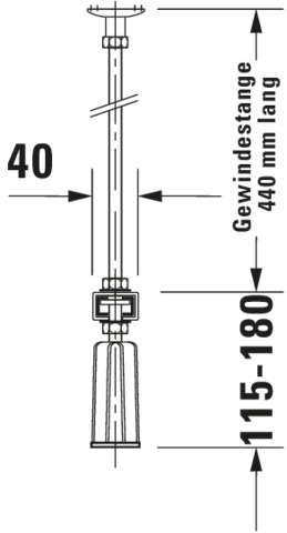 Duravit Fußgestell für Duschwannen „D-Code“ 4 × 58 cm