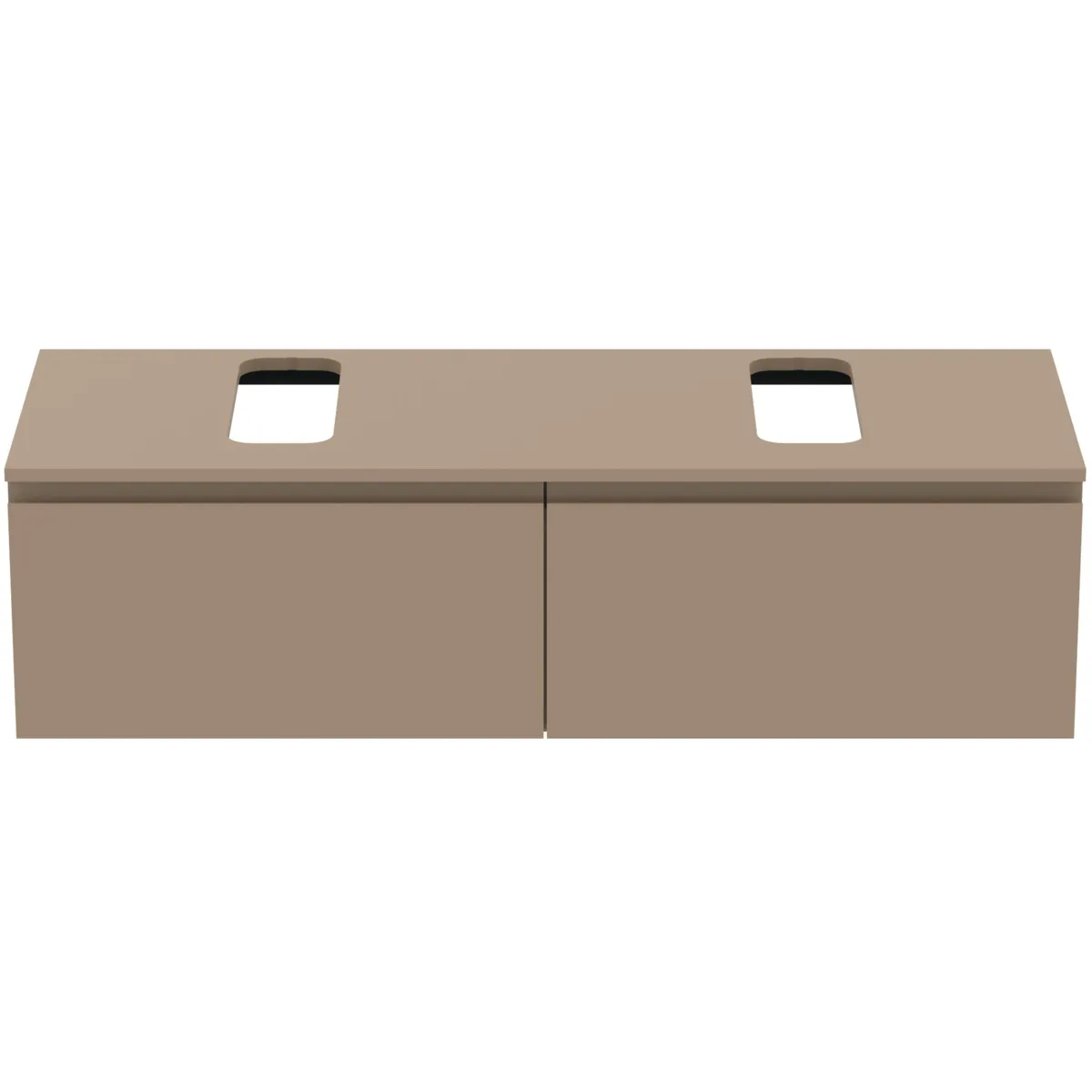Ideal Standard Waschtischunterschrank Finesse, links/rechts, 1402x505x378mm, 2 Auszüge, Greige matt Ideal Standard Waschtischunterschrank Finesse, links/rechts, 1402x505x378mm, 2 Auszüge, Greige matt