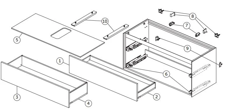 Ideal Standard Waschtischunterschrank „Conca“ 120 × 54 × 50,5 cm Walnuss dunkel Furnier Ideal Standard Waschtischunterschrank „Conca“ 120 × 54 × 50,5 cm Walnuss dunkel Furnier