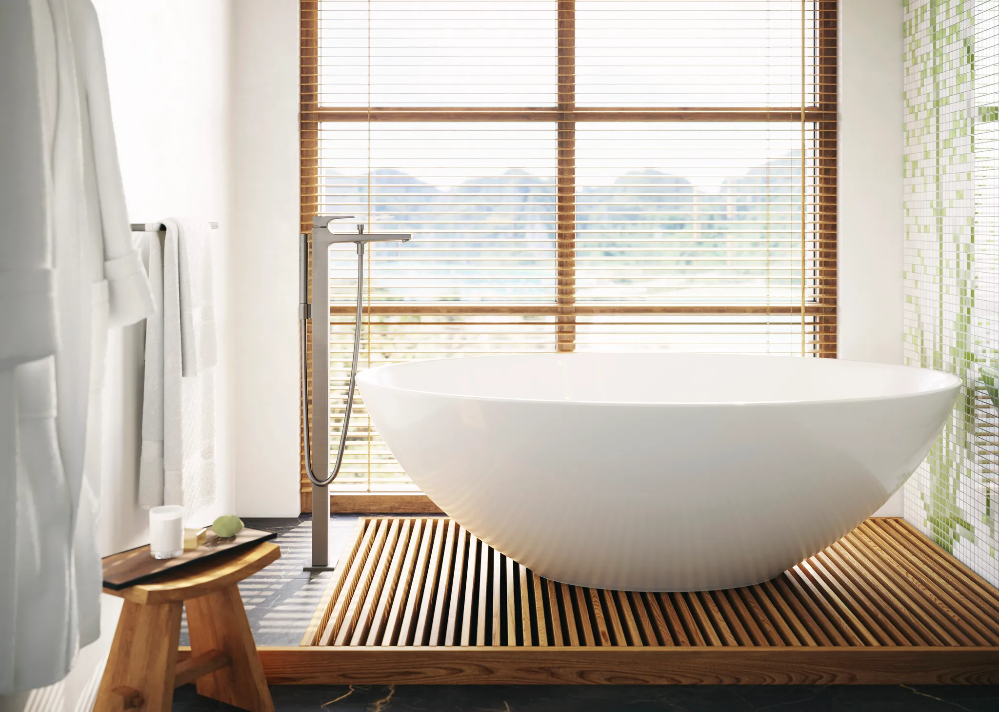 Hansgrohe Metropol Einhebel-Wannenmischer bodenstehend Brushed Black Chrome Hansgrohe Metropol Einhebel-Wannenmischer bodenstehend Brushed Black Chrome