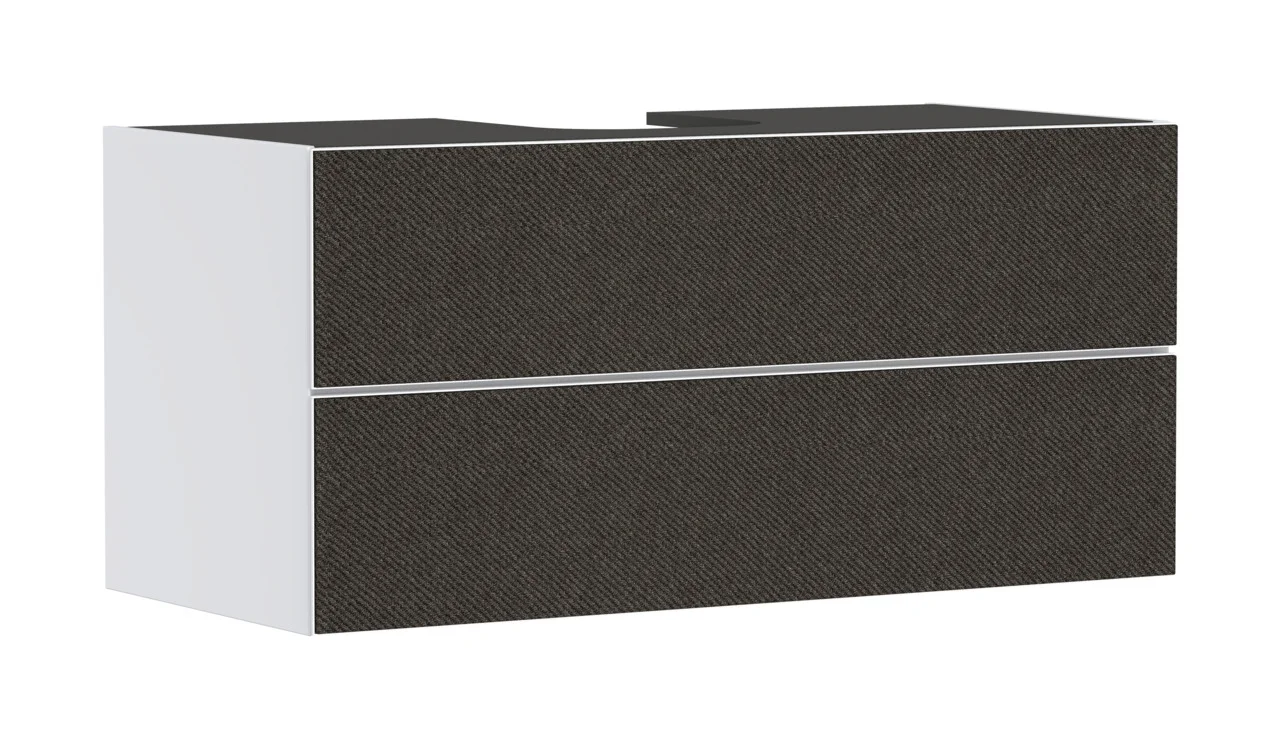 Hansgrohe Xevolos E Waschtischunterschrank Mattweiß 1180x550 mm mit 2 Schubkästen, griff- und siphonausschnittlos, SoftClose, PushOpen, vormontiert