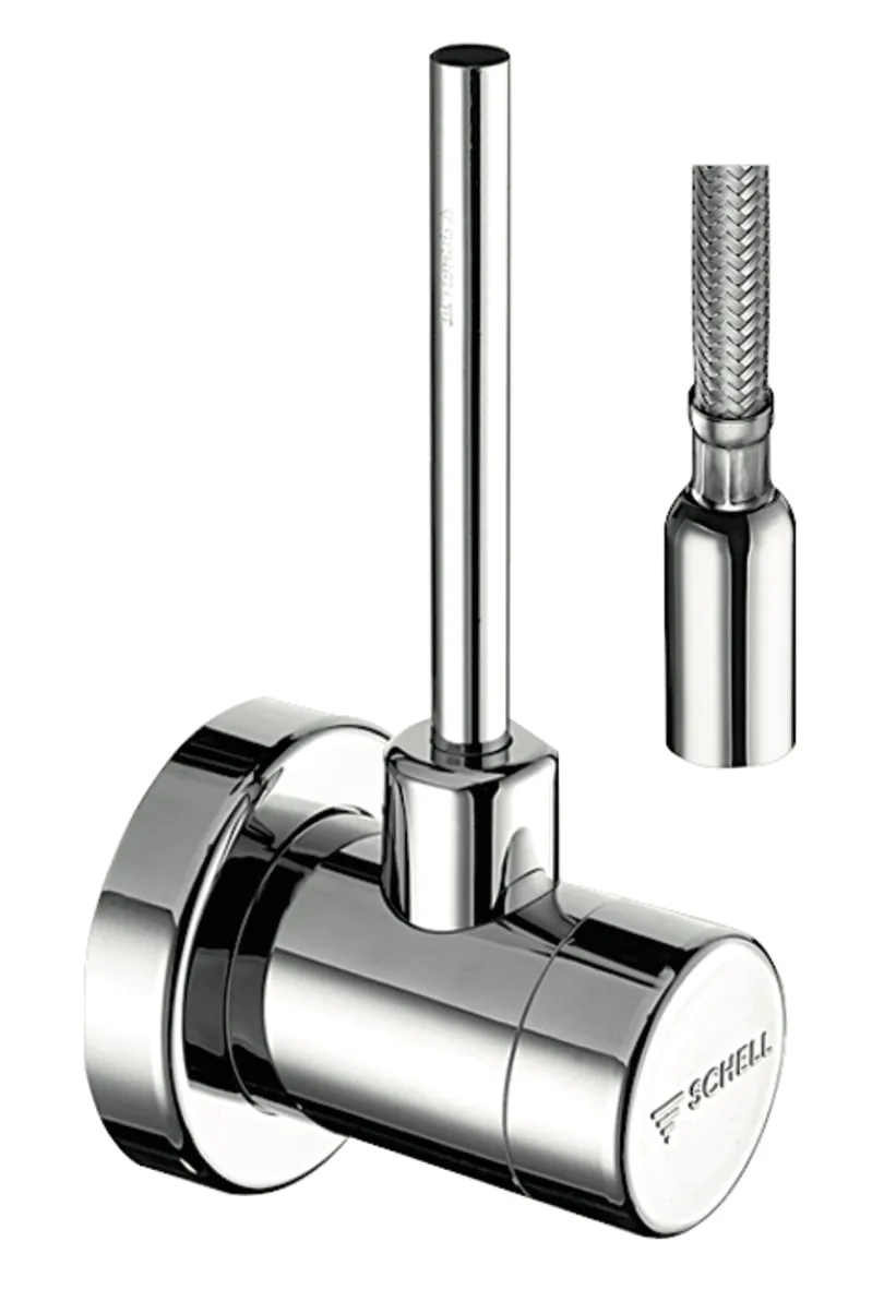 Eckventil mit Regulierfunktion CLASSIC, Schubrosette Ø 65 mm, DN 15 G 1/2 AG, Ø 10 mm (DN 10 G 3/8 AG), chrom