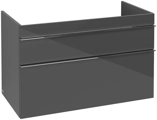 Villeroy & Boch Waschtischunterschrank „Venticello“ für Schrankwaschtisch 953 × 590 × 502 mm Glossy Grey, für Becken links Villeroy & Boch Waschtischunterschrank „Venticello“ für Schrankwaschtisch 953 × 590 × 502 mm Glossy Grey, für Becken links