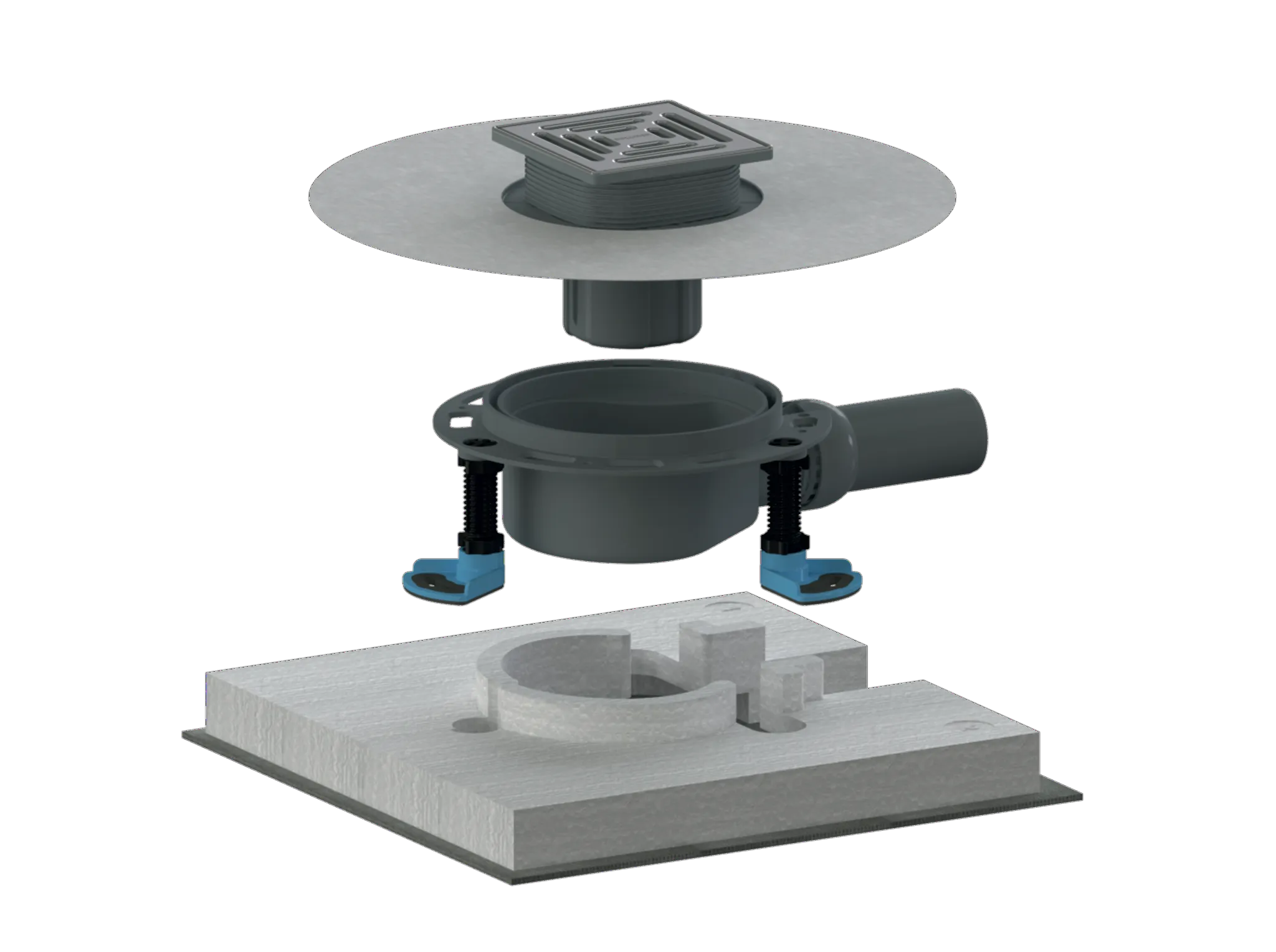 Bodenablauf Set DallDrain Select, DN 50, 120 x 120 mm Bodenablauf Set DallDrain Select, DN 50, 120 x 120 mm