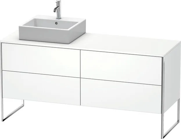 Duravit Waschtischunterschrank bodenstehend „XSquare“ 160 × 77,8 × 54,8 cm Weiß Matt