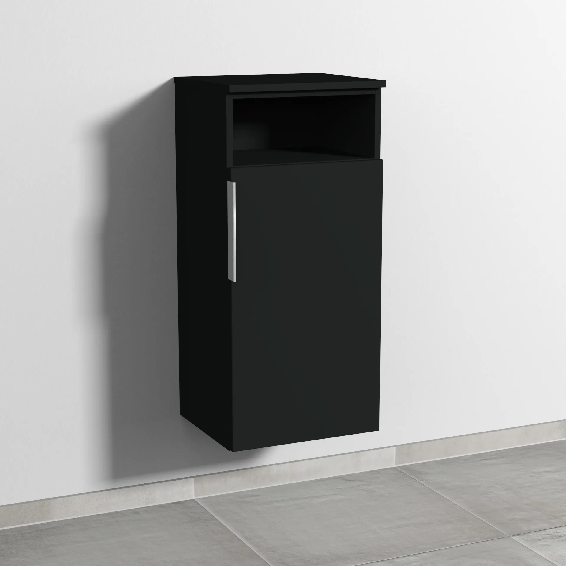 Sanipa Mittelschrank „3way“ 400 × 850 × 345 mm Anschlag rechts, in Vulkan (matt), Anschlag rechts