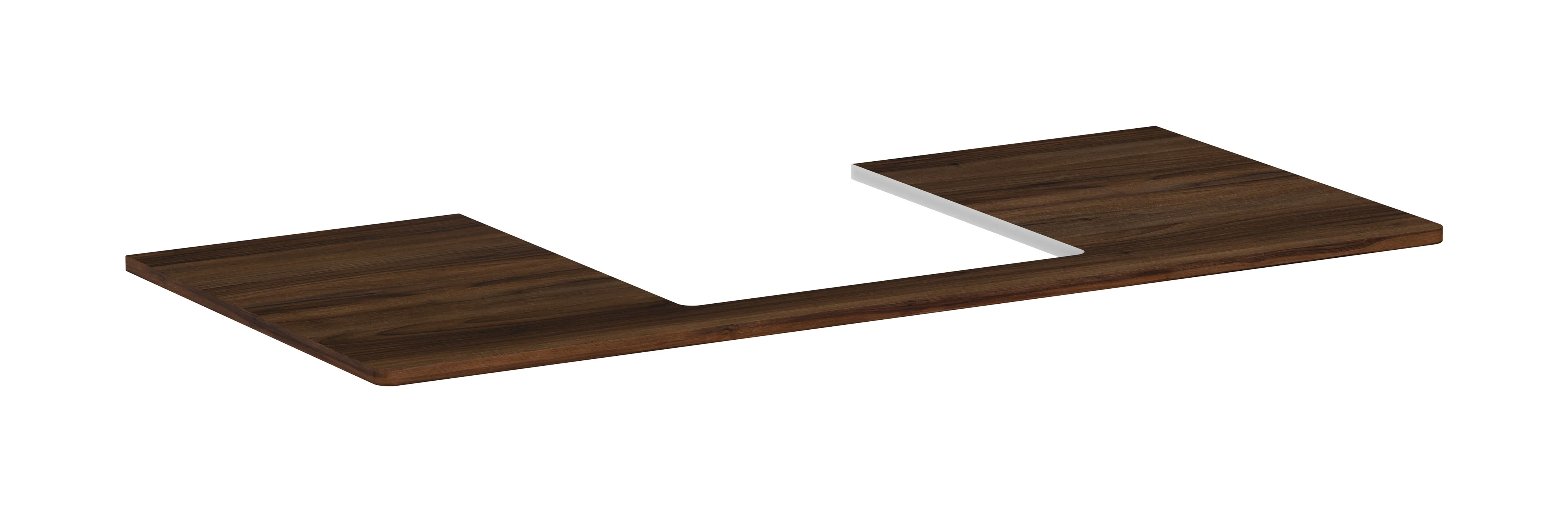 Hansgrohe Xelu Q Konsole, Nussbaum Dunkel, 1.180 x 540 mm, mittiger Ausschnitt für Aufsatzwaschtisch geschliffen 500 x 480 mm