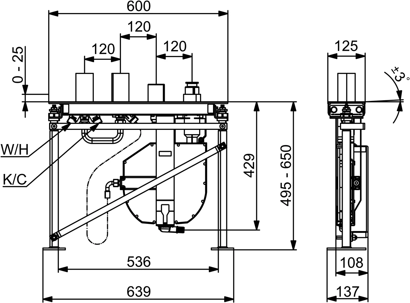 HansaCOMPACT UP-Rohbauset Bade- und Brausearmatur 4.0 Kartusche 5302 DN20, Wannenarmatur