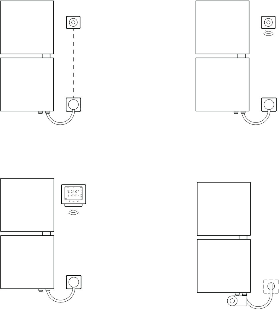 Kermi Design-Elektroheizkörper „Signo®-E“ 54 × 113 cm in Weiß