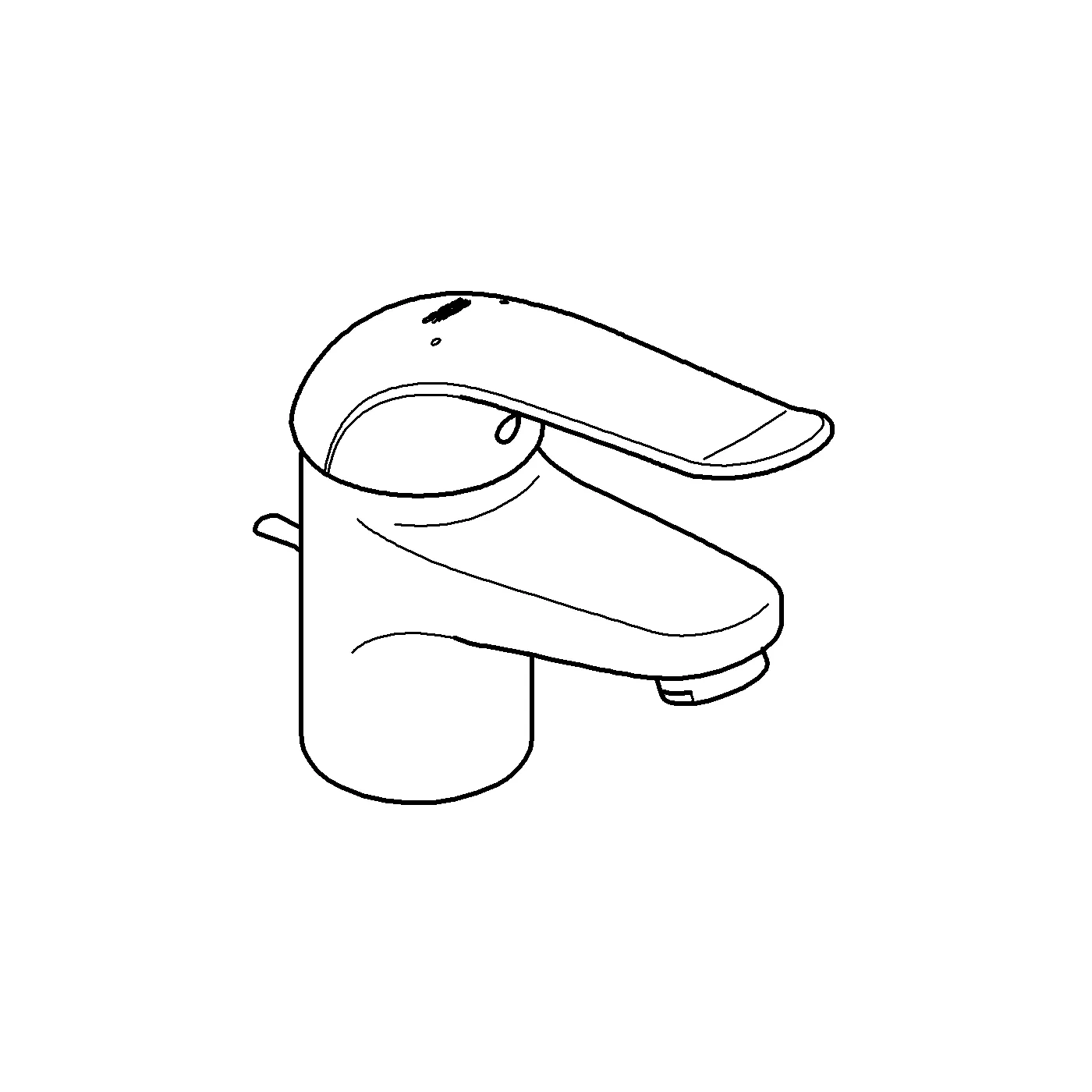 Einhand-Waschtischbatterie Euroeco Special 32763, Einlochmontage, Zugstangen-Ablaufgarnitur 1 1/4'', 35 mm Keramikkartusche, Hebellänge 120 mm, chrom Einhand-Waschtischbatterie Euroeco Special 32763, Einlochmontage, Zugstangen-Ablaufgarnitur 1 1/4'', 35 mm Keramikkartusche, Hebellänge 120 mm, chrom