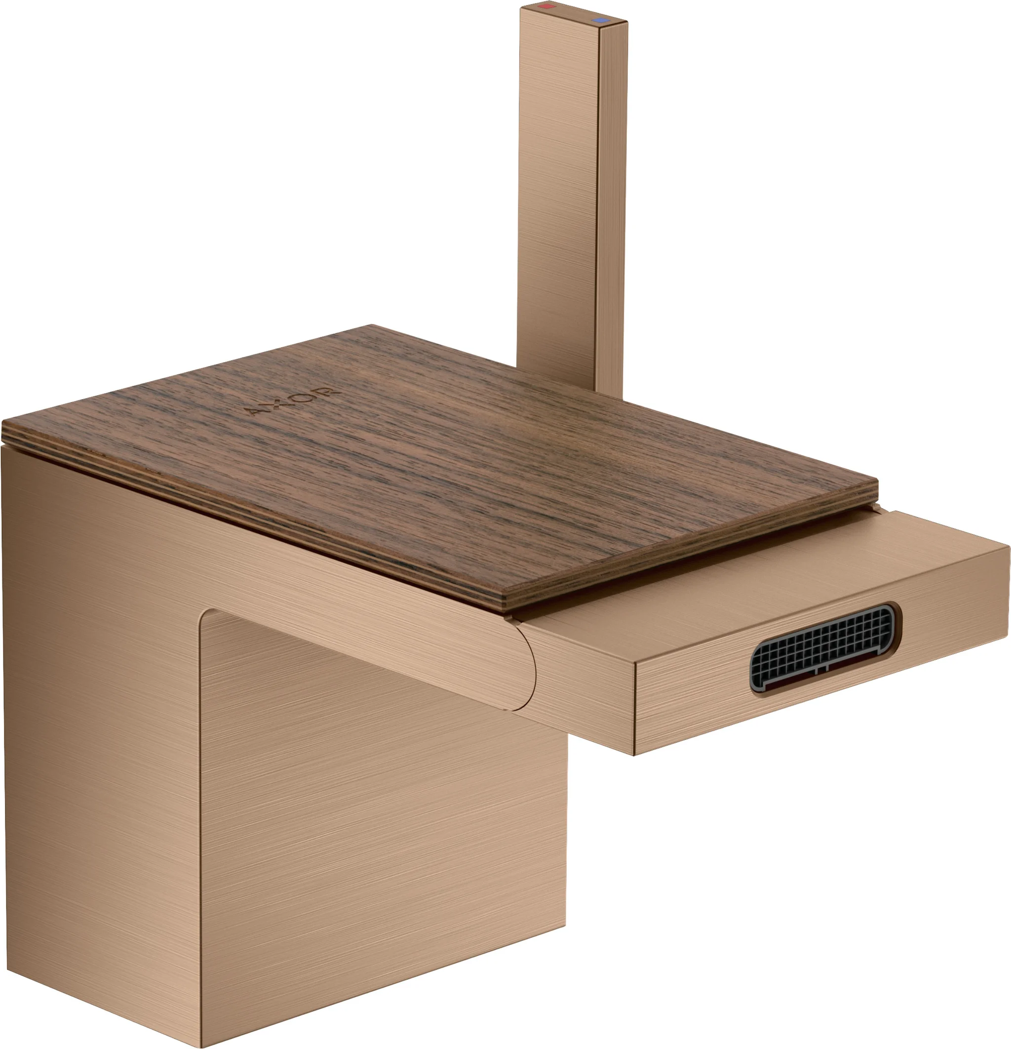 Hansgrohe AXOR MyEdition Platte 117 mm, Amerikanischer Nussbaum, abnehmbar