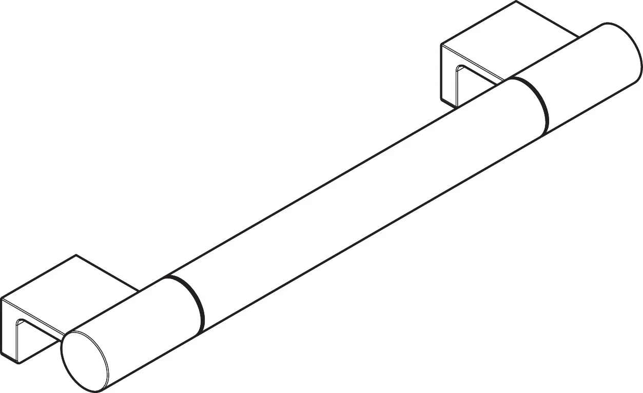 Hansgrohe AddStoris S Haltestange in Chrom, 340 mm Länge, verdeckte Befestigung, Wandmontage