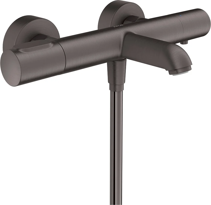 Hansgrohe AXOR Citterio M Wannenthermostat Aufputz, Brushed Black Chrome, Ausladung 180 mm, 2 Verbraucher