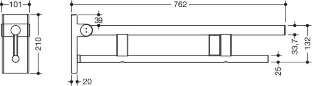 HEWI Stützklappgriff „System 900“