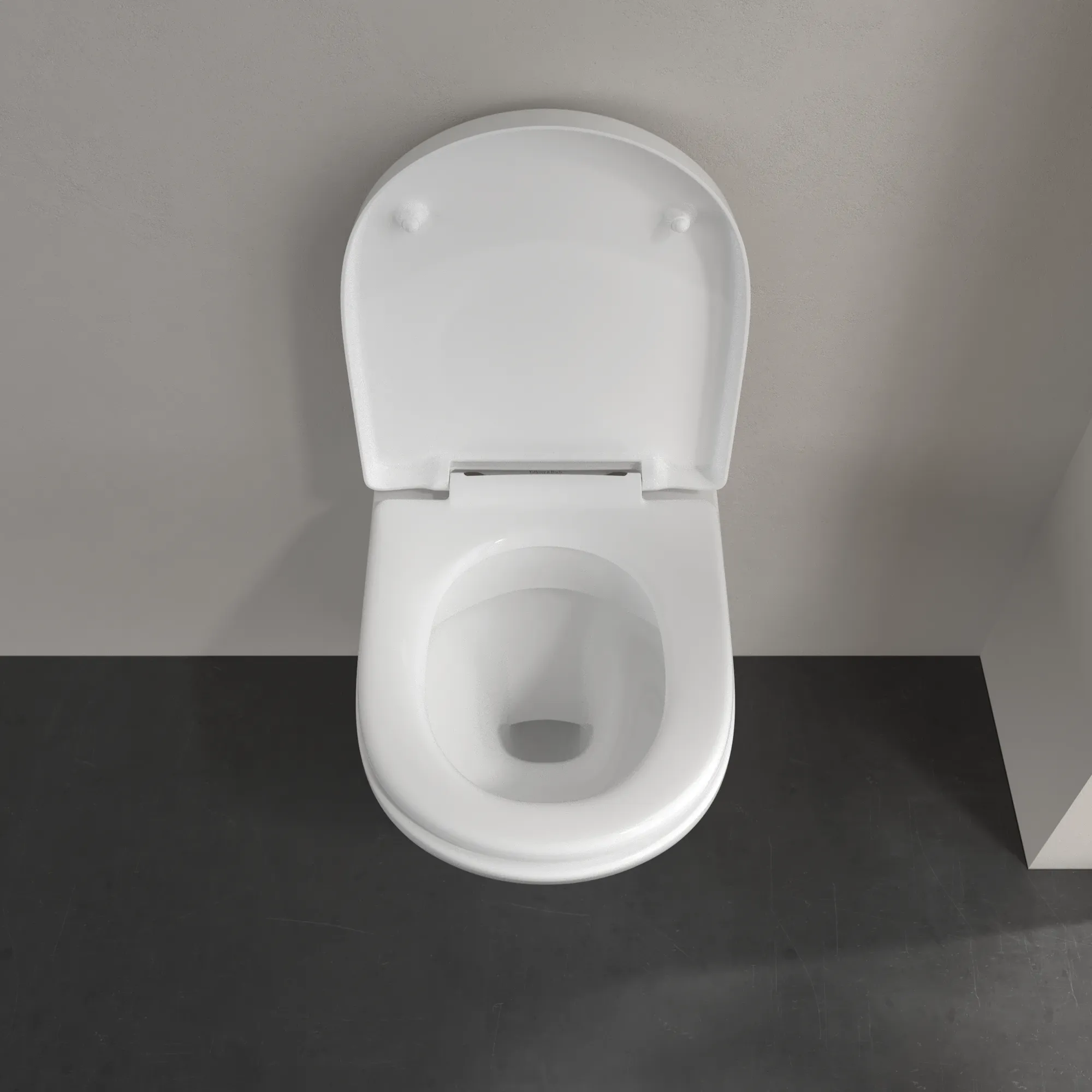 Villeroy & Boch O.novo Tiefspül-WC Compact spülrandlos, oval, weiß Alpin CeramicPlus, 360x490 mm, Höhe 350 mm, wandhängend