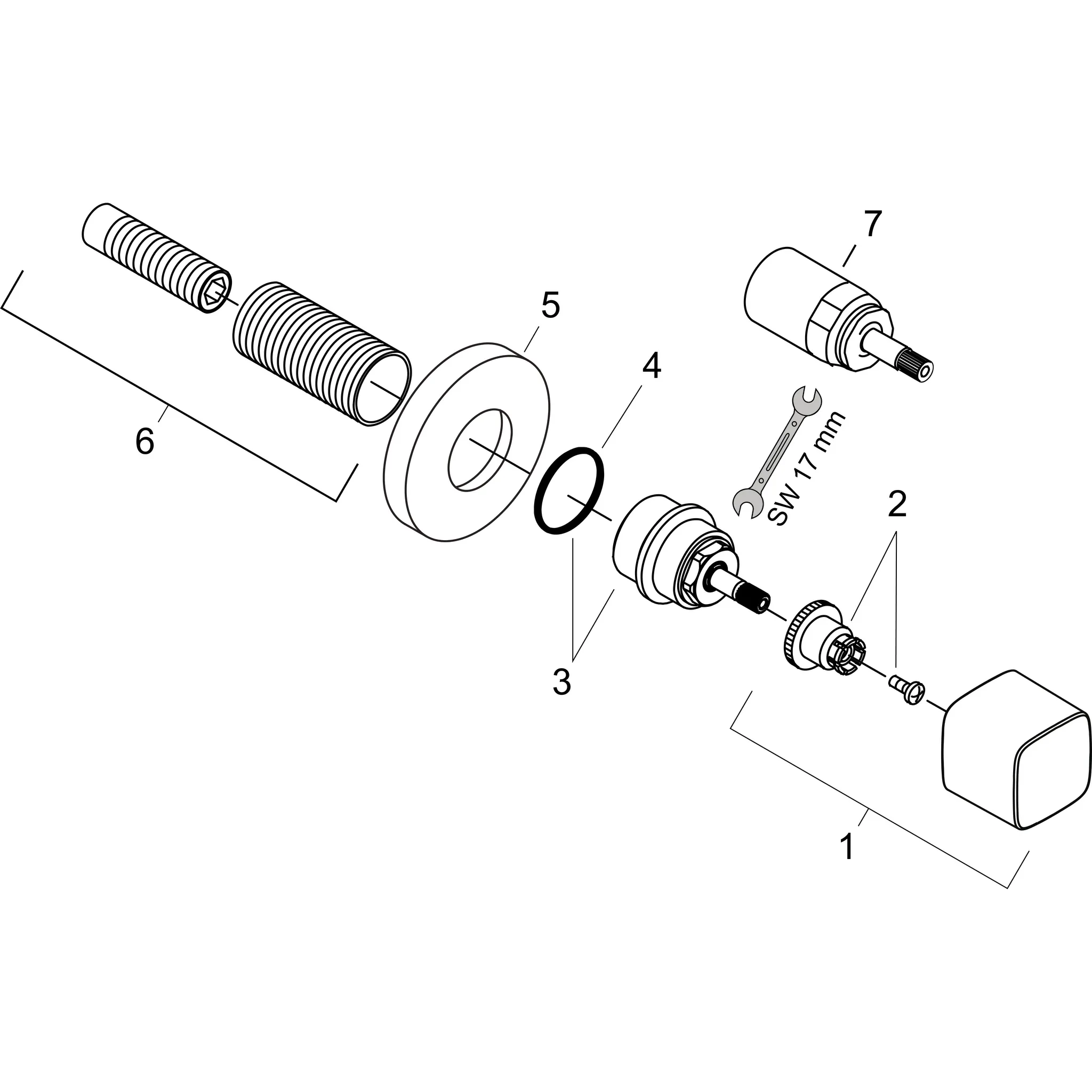 Absperrventil Unterputz Metris Fertigset chrom Absperrventil Unterputz Metris Fertigset chrom