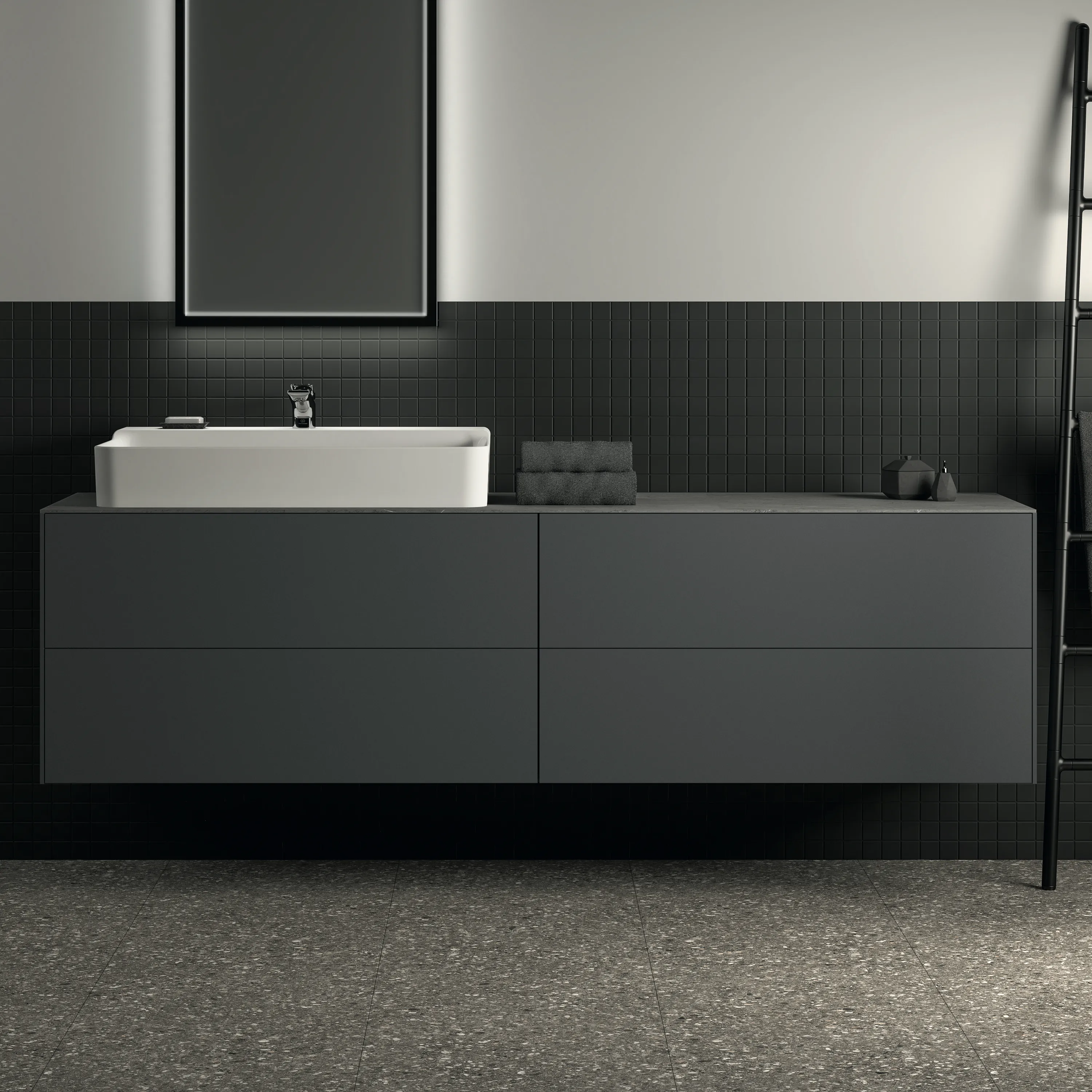 Ideal Standard Waschtischunterschrank Conca, 4 Auszüge, anthrazit Ideal Standard Waschtischunterschrank Conca, 4 Auszüge, anthrazit