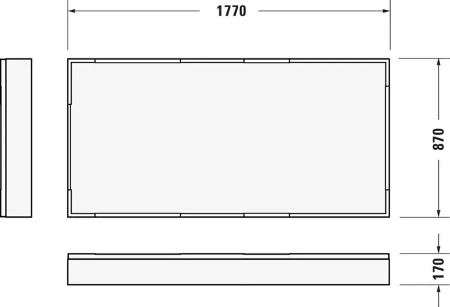 Duravit rechteck Duschwanne „D-Code“ 180 × 90 cm 