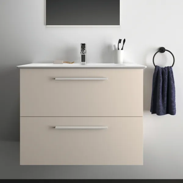 Waschbecken „i.life A“ 84 × 46 × 15,5 cm, Hahnlochposition mittig Waschbecken „i.life A“ 84 × 46 × 15,5 cm, Hahnlochposition mittig