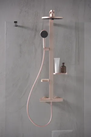 Ideal Standard Ceratherm Alu+ Duschsystem mit Thermostat, 2 Handbrause & 2 Kopfbrause, Rosé Ideal Standard Ceratherm Alu+ Duschsystem mit Thermostat, 2 Handbrause & 2 Kopfbrause, Rosé