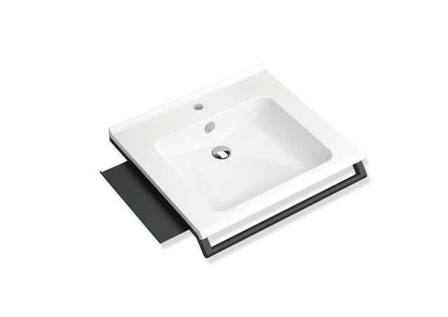 HEWI Produktset WT mit Haltegriff und Ablage, Waschtisch aus Mineralguss, alpinweiß HEWI Produktset WT mit Haltegriff und Ablage, Waschtisch aus Mineralguss, alpinweiß