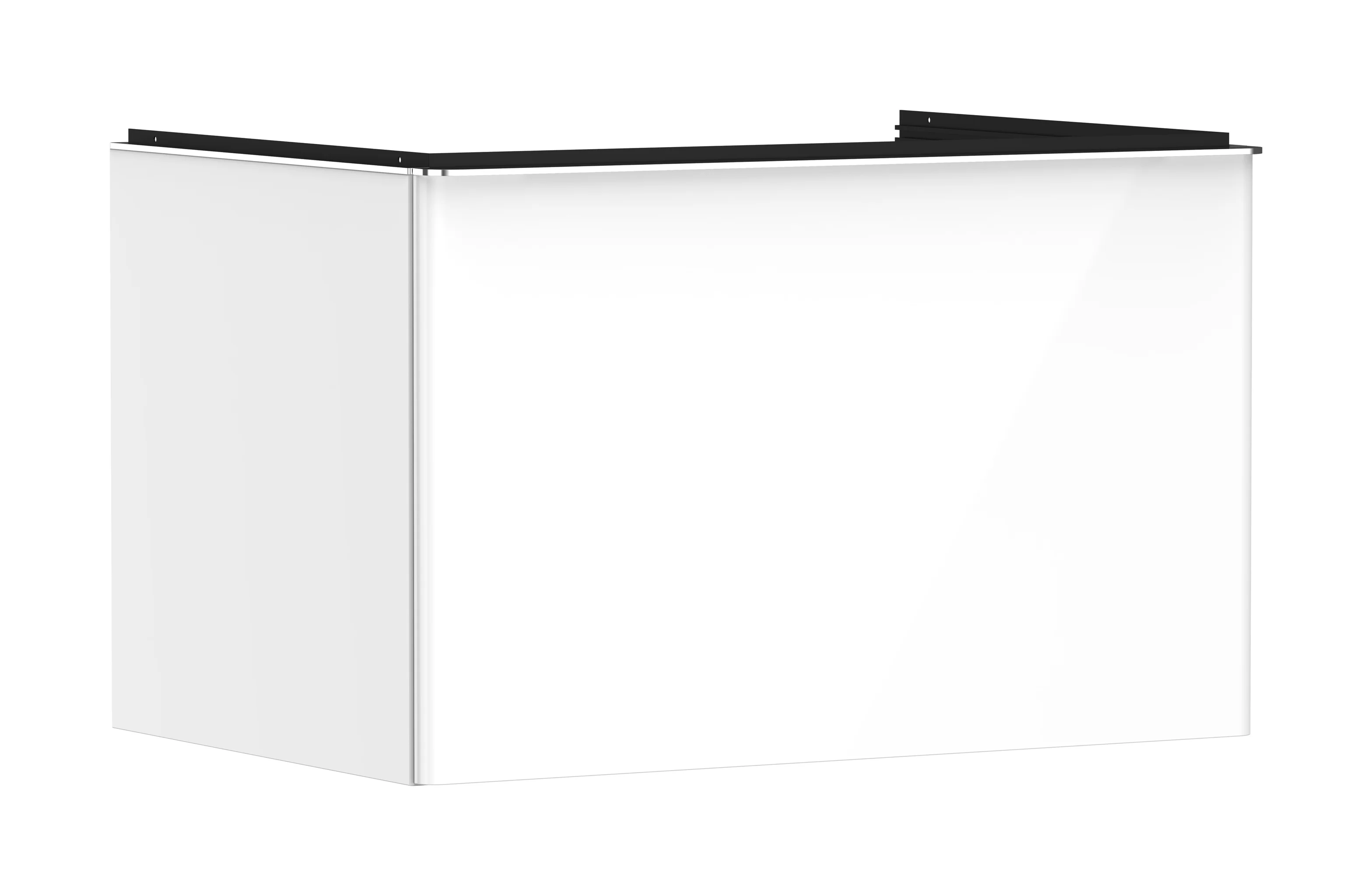 Hansgrohe Xelu Q Waschtischunterschrank, weiß hochglanz, 780 x 540 mm, 1 Schubkasten, verchromte Griffe, SoftClose, Wandmontage