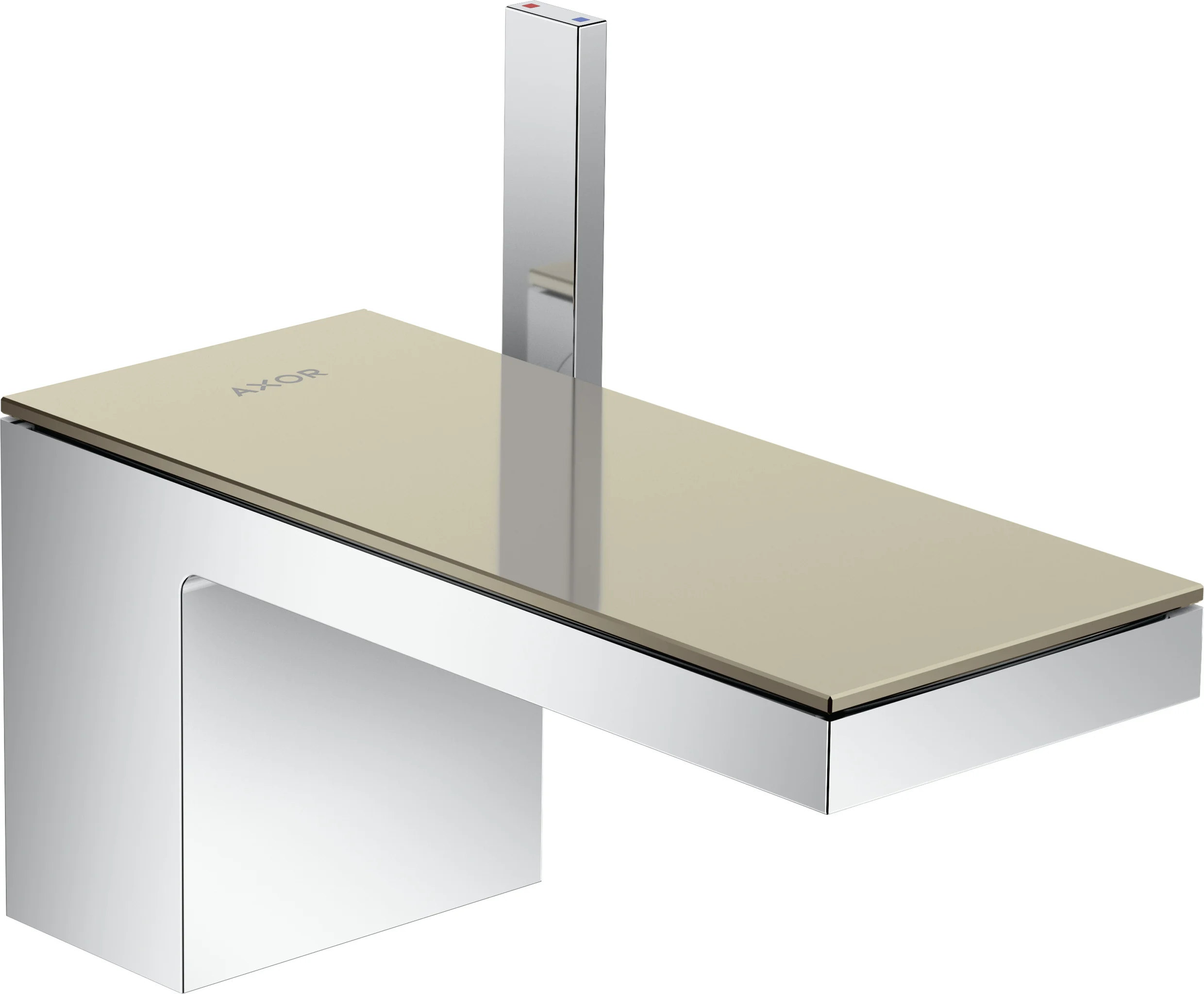 Hansgrohe AXOR MyEdition Einhebel-Waschtischmischer 70, Chrom, Ausladung 151 mm, Auslaufhöhe 70 mm, PowderRain Strahlart, max. Durchflussmenge 5 l/min
