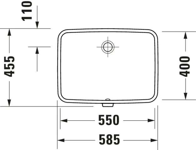 Unterbauwaschtisch „No.1“, mit Überlauf Unterbauwaschtisch „No.1“, mit Überlauf