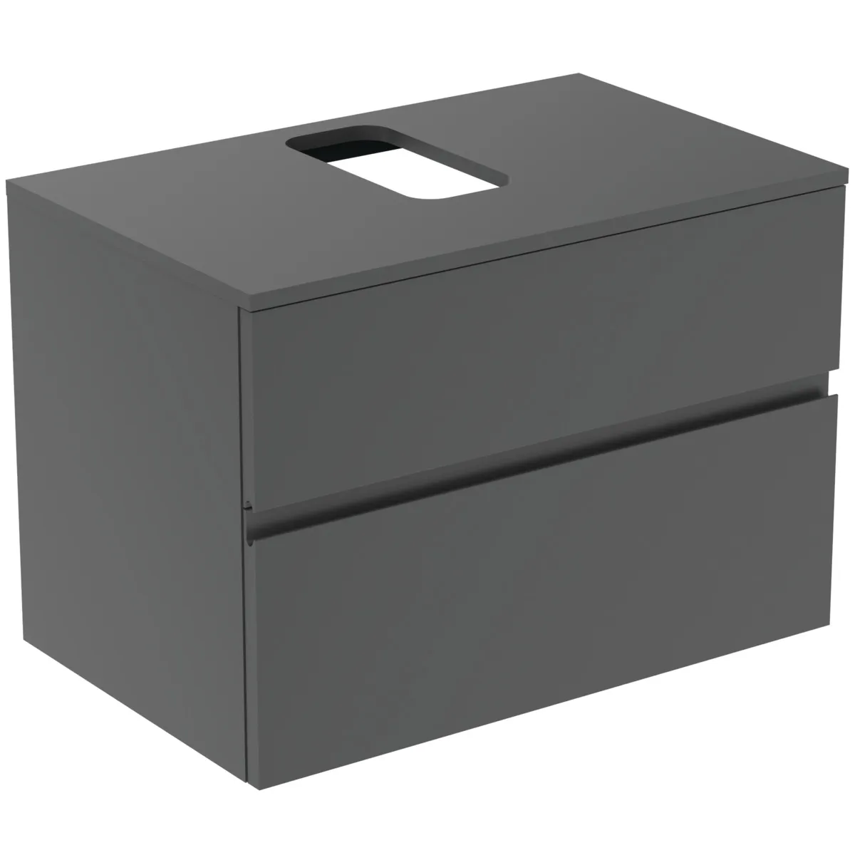 Ideal Standard Waschtischunterschrank Finesse Anthrazit matt 802x505x558 mm 2 Schubladen Softclose Ideal Standard Waschtischunterschrank Finesse Anthrazit matt 802x505x558 mm 2 Schubladen Softclose