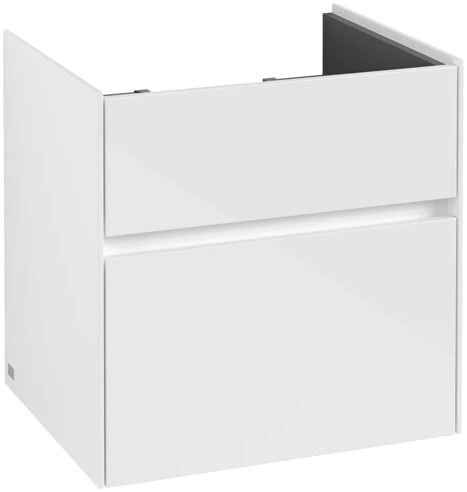 Villeroy & Boch Waschbeckenunterschrank Collaro C00800, Eckig Glossy White, 554x546x444 mm, 1 Waschbecken, SoftClosing, 2 Auszüge