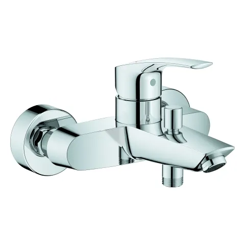 Einhand-Wannenbatterie Eurosmart 33300_3, Wandmontage, Temperaturbegrenzer, S-Anschlüsse, eigensicher, chrom Einhand-Wannenbatterie Eurosmart 33300_3, Wandmontage, Temperaturbegrenzer, S-Anschlüsse, eigensicher, chrom
