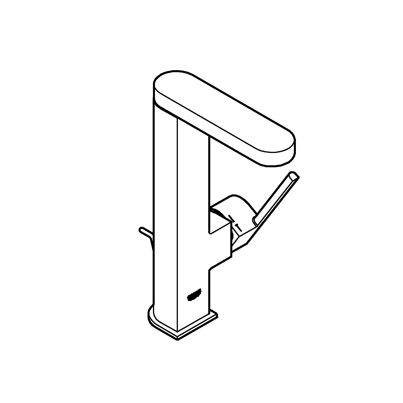 Einhand-Waschtischbatterie Plus 23851_3, L-Size, Einlochmontage, Zugstangen-Ablaufgarnitur 1 1/4″', chrom