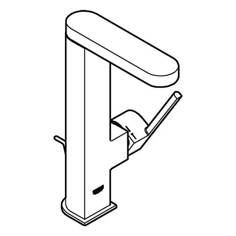Einhand-Waschtischbatterie Plus 23851_3, L-Size, Einlochmontage, Zugstangen-Ablaufgarnitur 1 1/4″', chrom Einhand-Waschtischbatterie Plus 23851_3, L-Size, Einlochmontage, Zugstangen-Ablaufgarnitur 1 1/4″', chrom