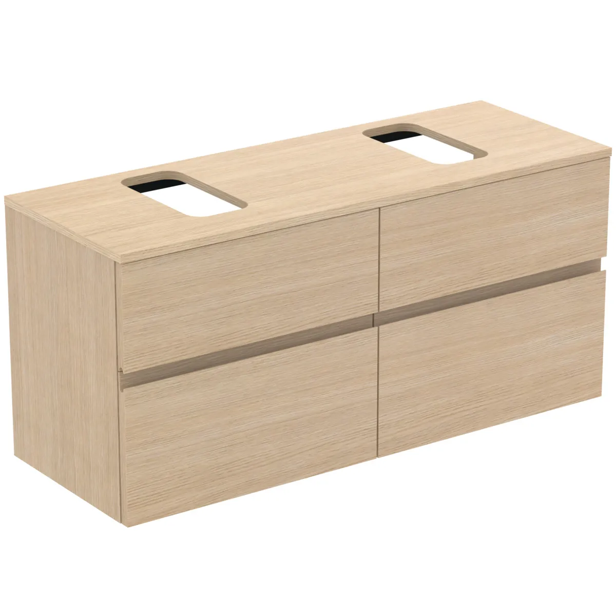 Ideal Standard Waschtischunterschrank „Finesse“ 120,2 × 55,8 × 44 cm Eiche weiß