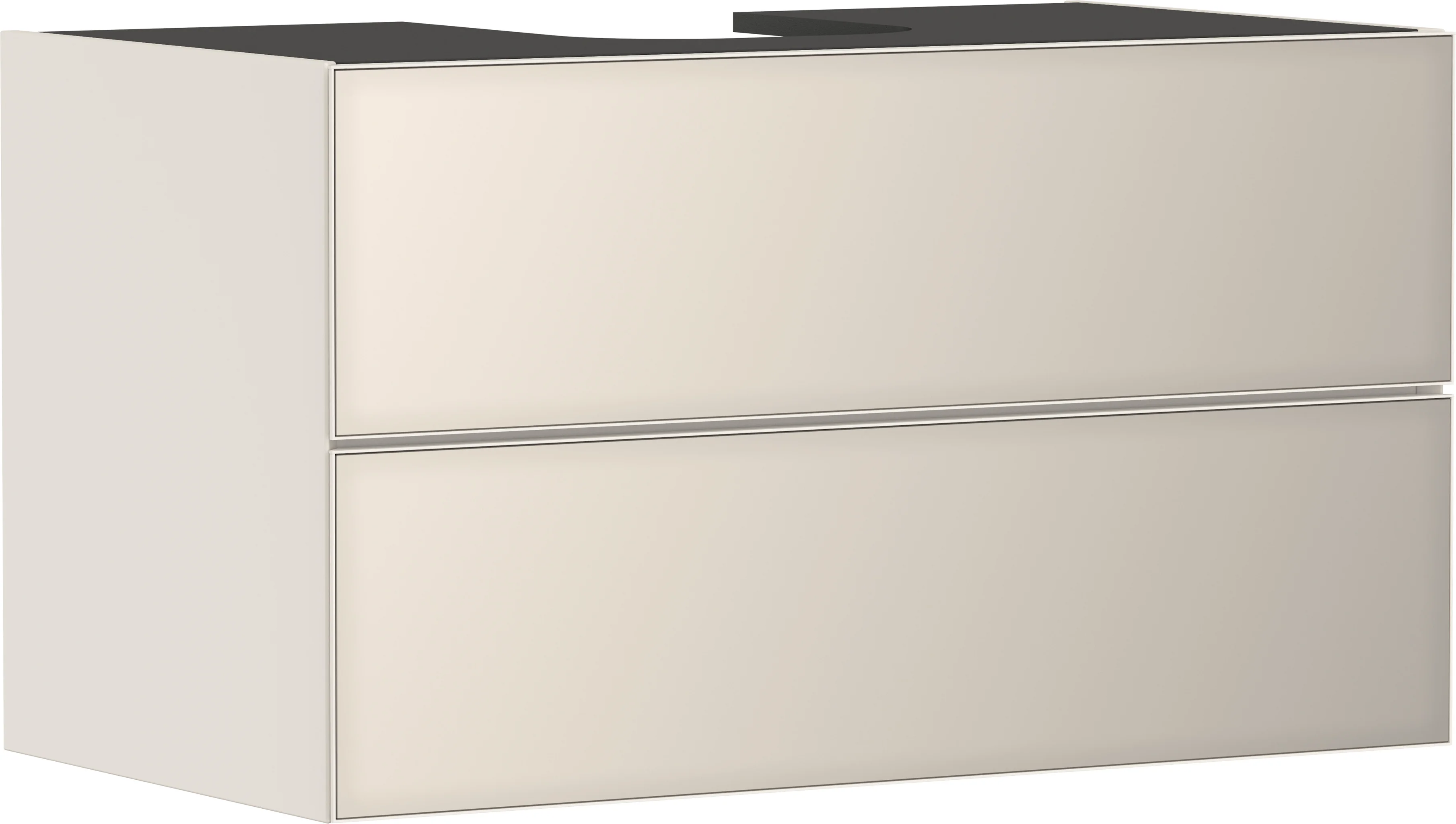 Hansgrohe Xevolos E Waschtischunterschrank Sandbeige Matt 980x550 mm mit 2 Schubkästen, grifflos, PushOpen, SoftClose