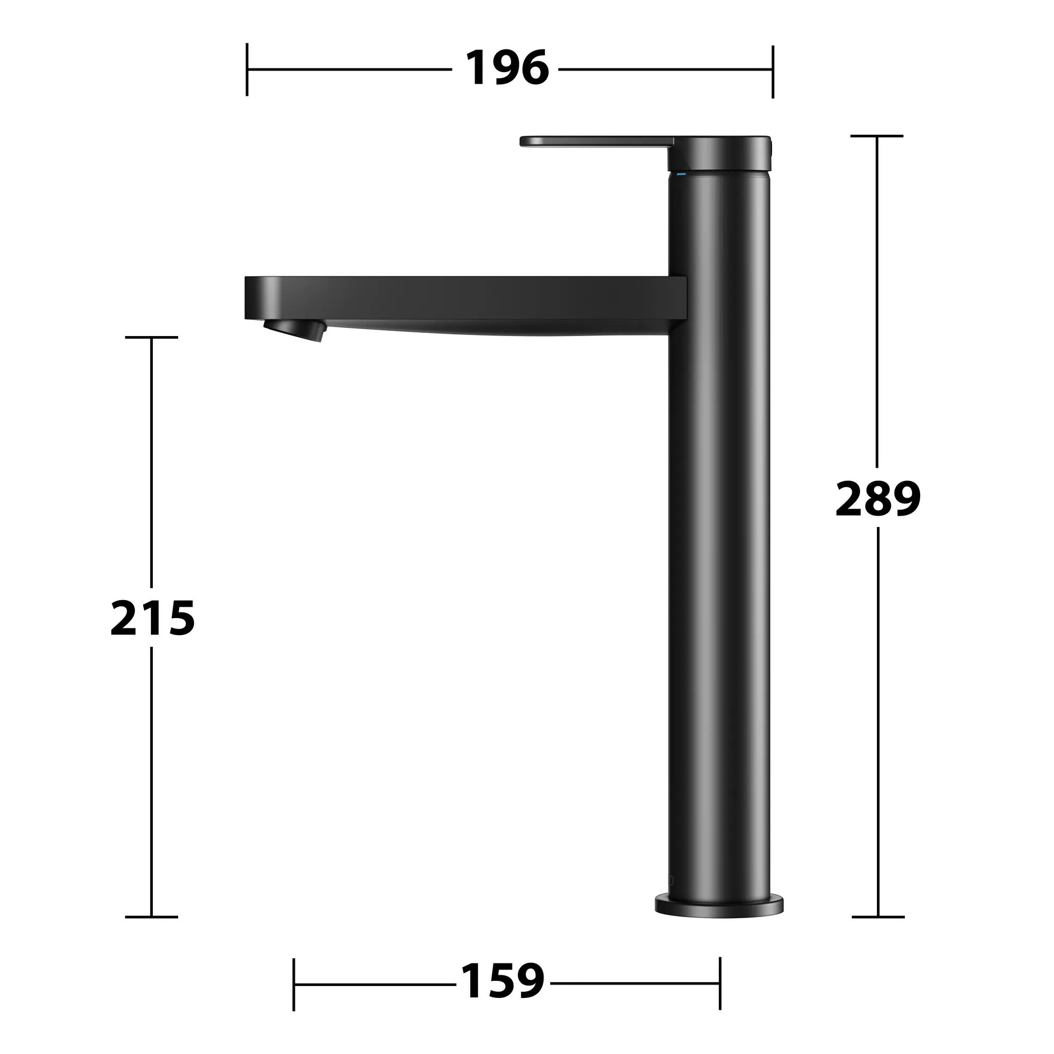 IXMO 59510373100 Einhebel-Waschtischmischer 210 ohne Zugstangen-Ablaufgarnitur IXMO Flat, Rosette rund/eckig schwarz