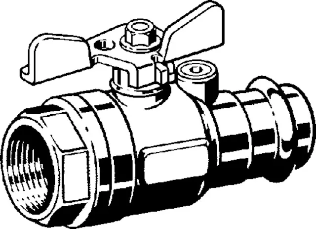 „Profipress G“ Kugelhahn DN 20 | 3/4″ | ⌀ 22 mm „Profipress G“ Kugelhahn DN 20 | 3/4″ | ⌀ 22 mm