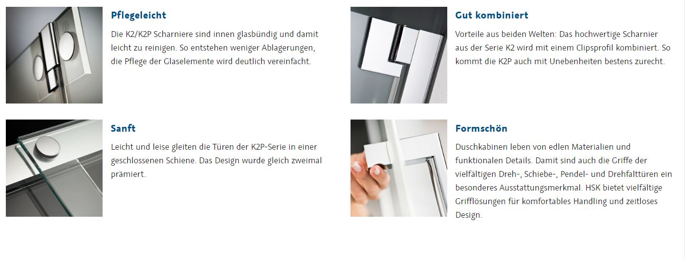 HSK Duschabtrennung Schiebetür 2-teilig „K2P“ Glas Chinchilla, Profile Chromoptik (Alu Hochglanz poliert), H: 2000 mm HSK Duschabtrennung Schiebetür 2-teilig „K2P“ Glas Chinchilla, Profile Chromoptik (Alu Hochglanz poliert), H: 2000 mm