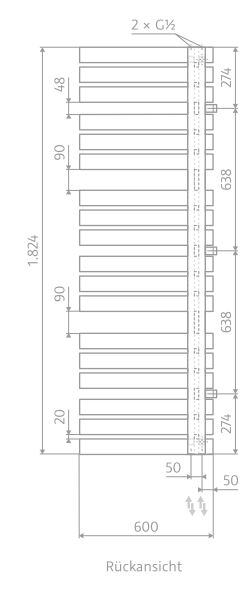 HSK Design-Handtuchwärmer „Yenga“ Elektrobetrieb 60 × 182,4 cm in Weiß HSK Design-Handtuchwärmer „Yenga“ Elektrobetrieb 60 × 182,4 cm in Weiß