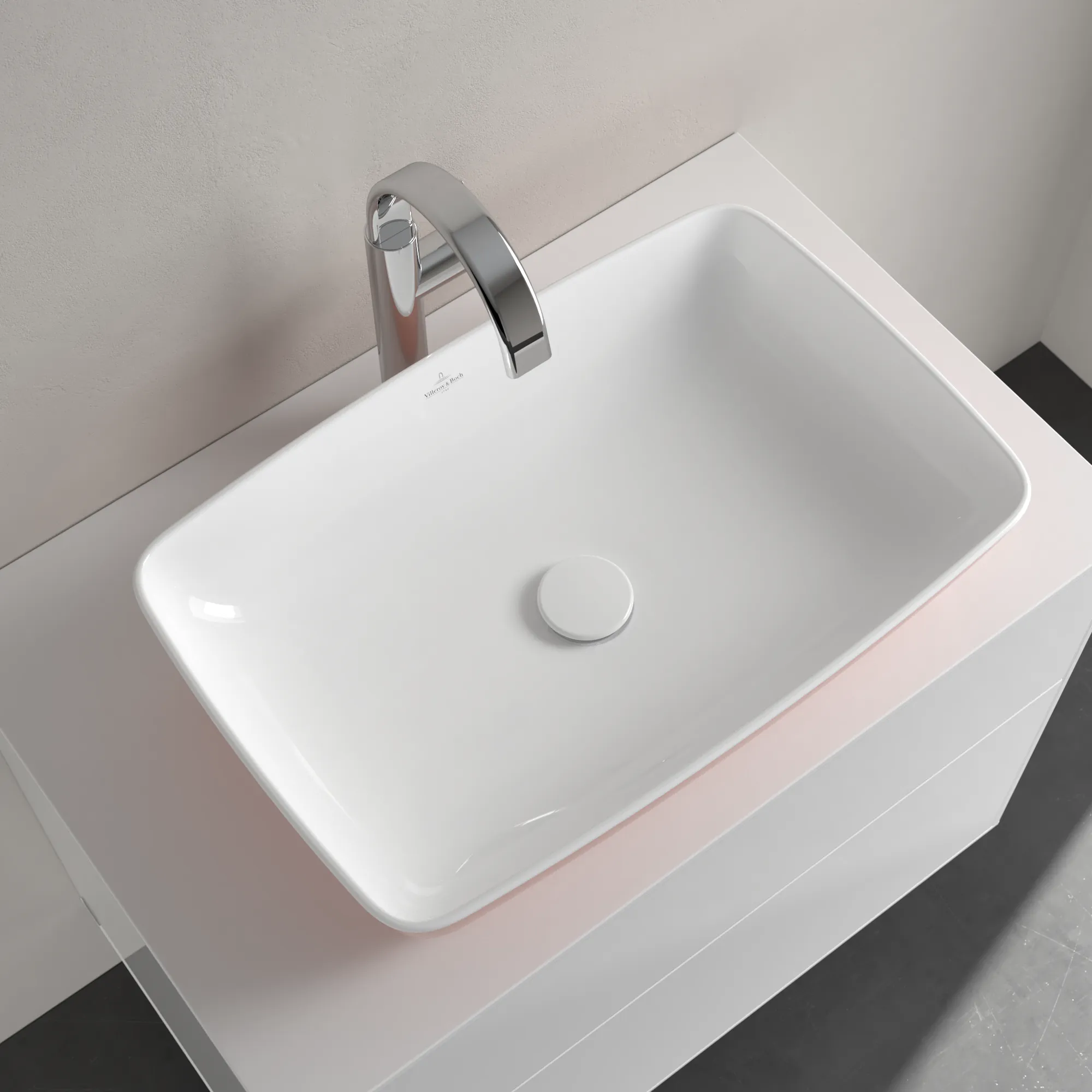 Villeroy & Boch Aufsatzwaschtisch aus TitanCeram „Artis“ 580 × 385 × 130 mm in Powder