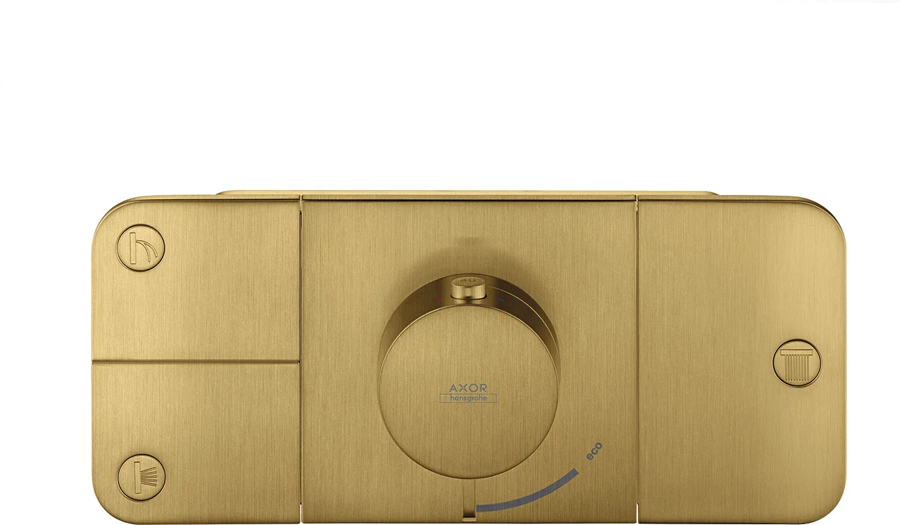 Hansgrohe AXOR One Thermostatmodul Unterputz, Chrom, 3 Verbraucher mit Eco-Funktion, max. Durchflussmenge 30 l/min bei 3 bar, inkl. Handbrause, Raindance und Seitenbrause Hansgrohe AXOR One Thermostatmodul Unterputz, Chrom, 3 Verbraucher mit Eco-Funktion, max. Durchflussmenge 30 l/min bei 3 bar, inkl. Handbrause, Raindance und Seitenbrause