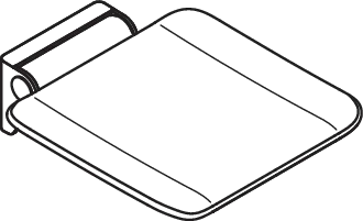 Klappsitz des Systems 900, Wandkonsole aus Edelstahl, PVD, Sitzfläche aus strukturiertem Kunststoff, weiß, Sitzfläche 350 mm breit, 340 mm tief, in Farbe CK (messing glänzend) Klappsitz des Systems 900, Wandkonsole aus Edelstahl, PVD, Sitzfläche aus strukturiertem Kunststoff, weiß, Sitzfläche 350 mm breit, 340 mm tief, in Farbe CK (messing glänzend)